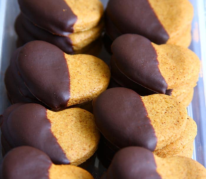 Chocolate (Dipped) Almond Cookies