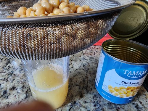 Drain A Can Of Chickpeas To Get Aquafaba