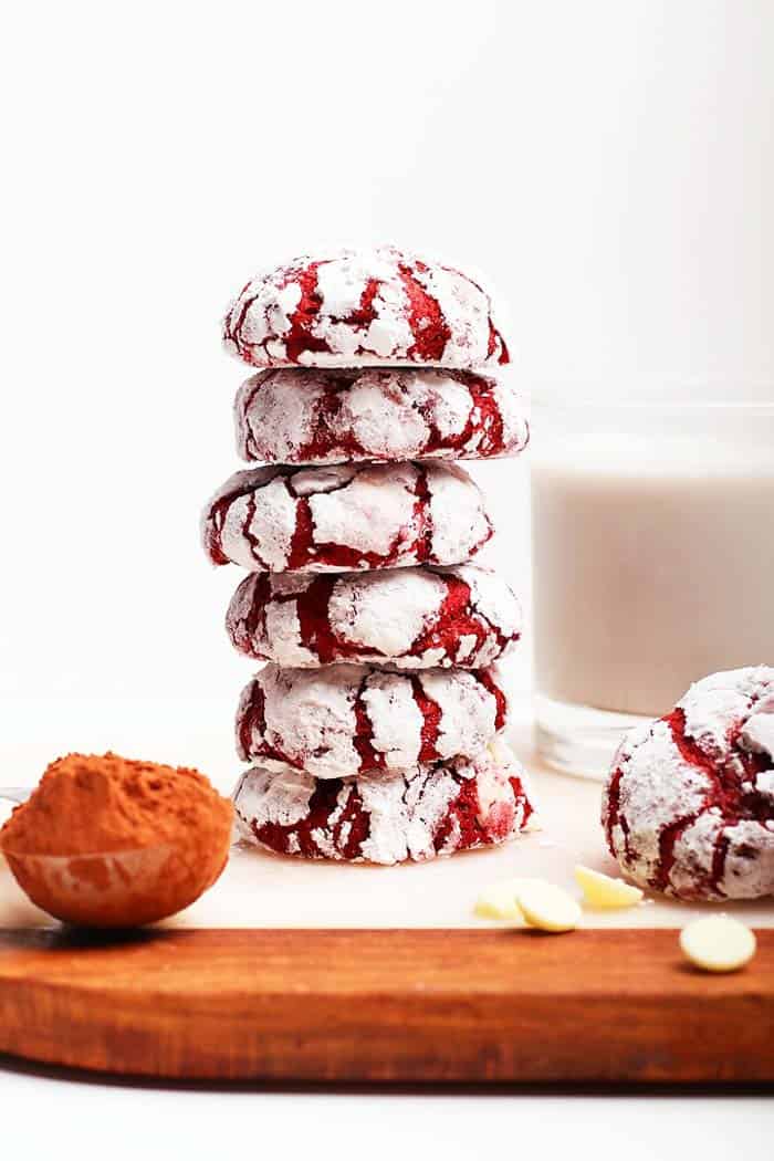 Red-velvet Crinkle Cookies