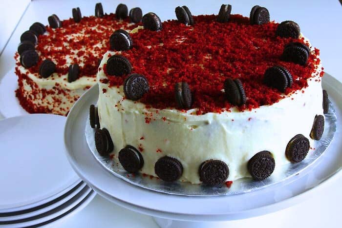 Red Velvet Oreo Cake Using Aquafaba