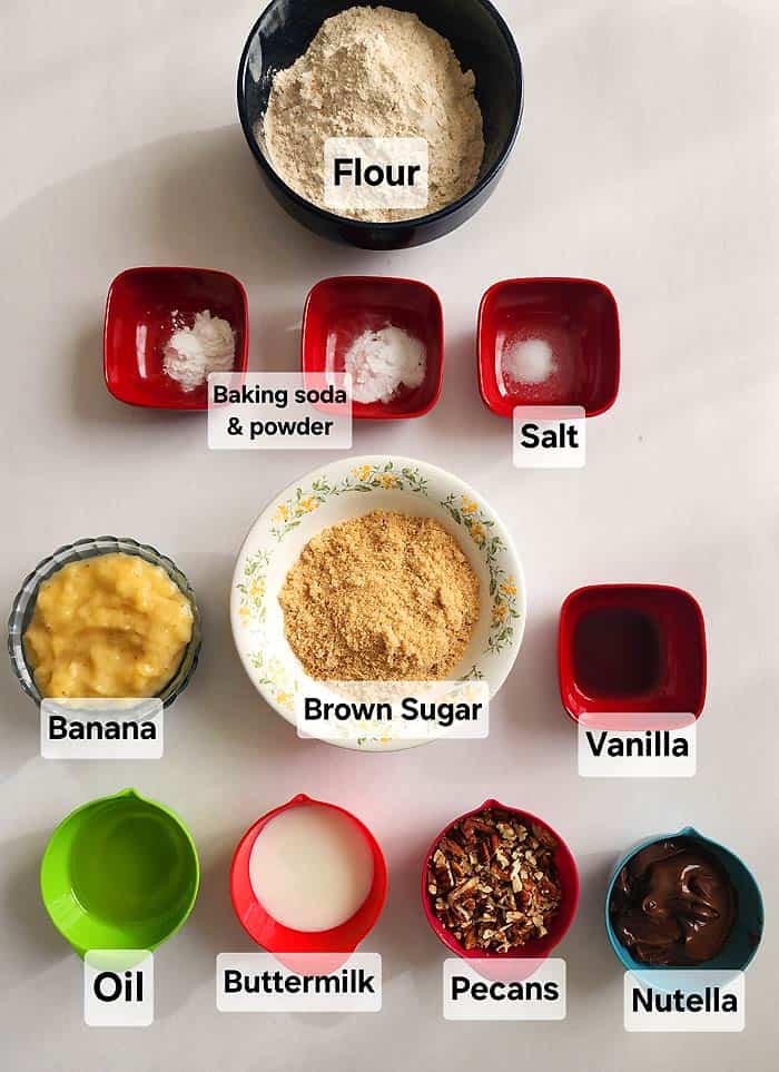 Nutella Muffins Ingredients