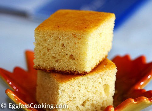 Eggless Vanilla Cake Recipe - Madhu's Everyday Indian