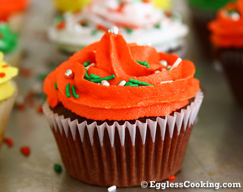 orange velvet cupcake