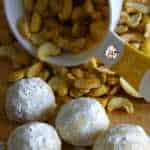 Eggless Cashew Snowball Cookies