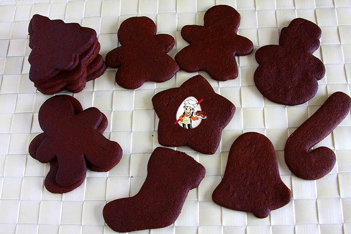 Eggless Chocolate Gingerbread Cookies