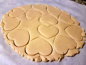 Using cookie-cutter cut the dough