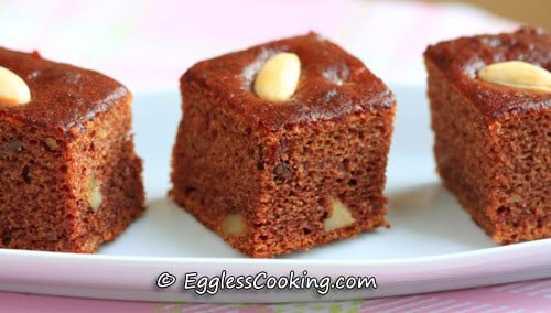 Eggless Date Walnut Cake (Vegan) - Cook With Manali