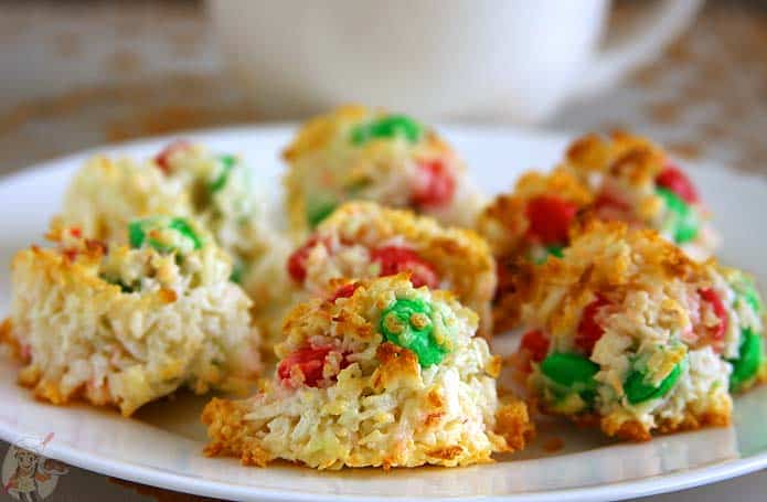 Eggless Coconut Macaroon Cookies