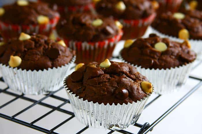 Eggless Chocolate Zucchini Muffins