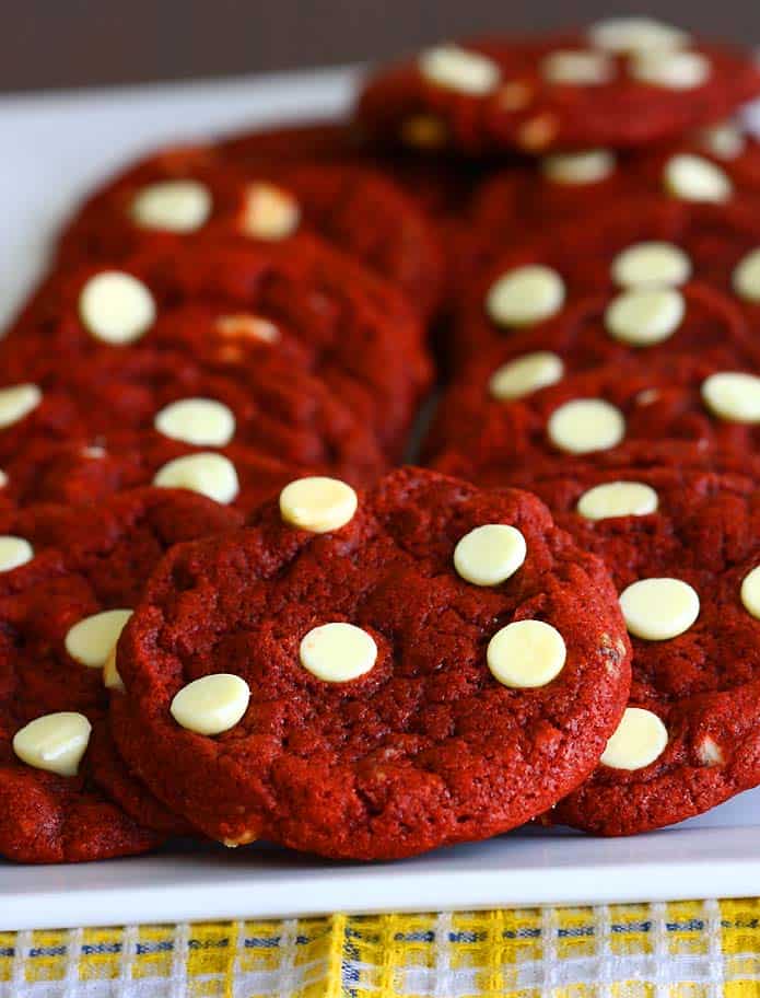 Red Velvet Chocolate Chip Cookies