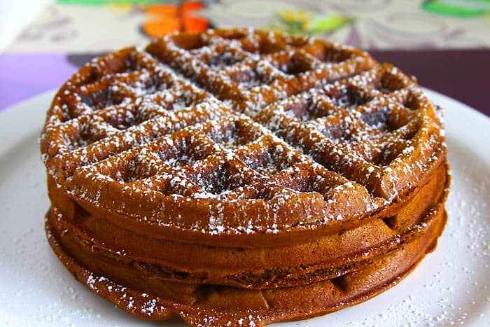 Vegan Gingerbread Waffles