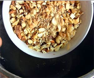 Add Coarsely Chopped Nuts In Bowl