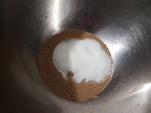 Add Yeast Sugar And Warm Water In A Bowl