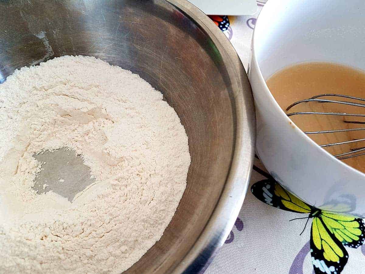 Flour mix and wet mix