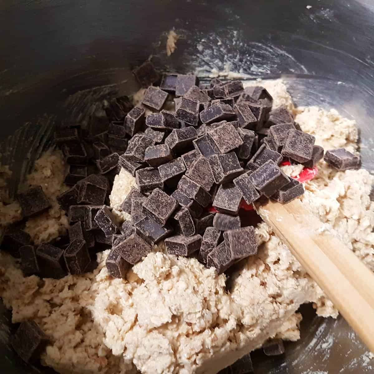 Add chocolate chunks