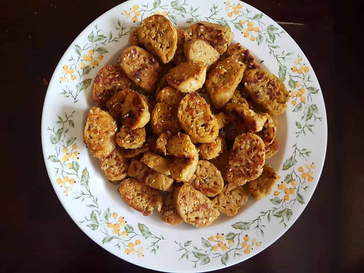 Serve Mooli Muthias with chutney or ketchup