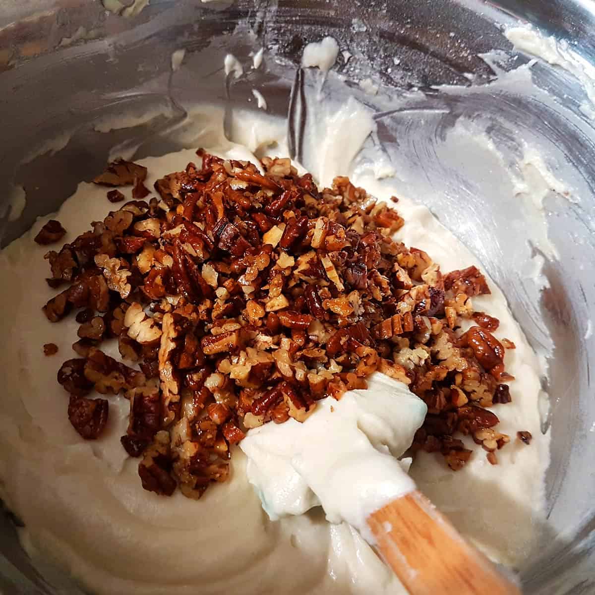 Stir in 1-cup of pecan