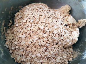 Add Rolled Oats To The Dough