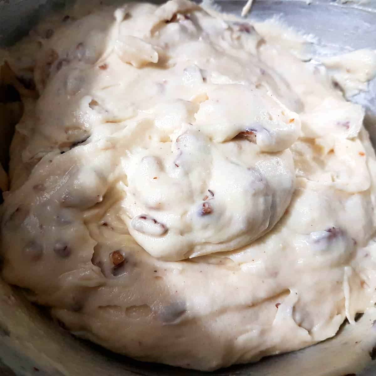 Butter pecan cake batter