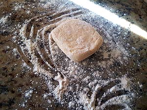 Flour The Surface To Roll The Dough