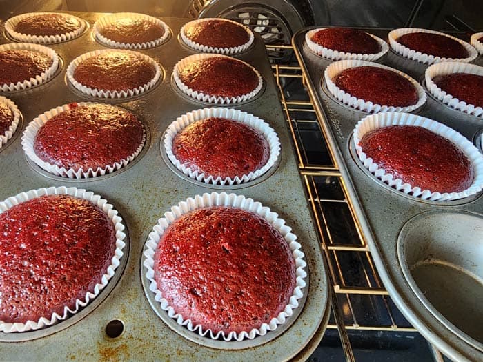 Eggless Red Velvet Cupcakes Are Done!