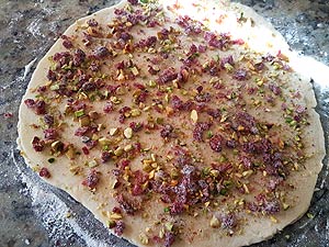 Brush It With Butter And Spread Half Of The Cranberry Filling