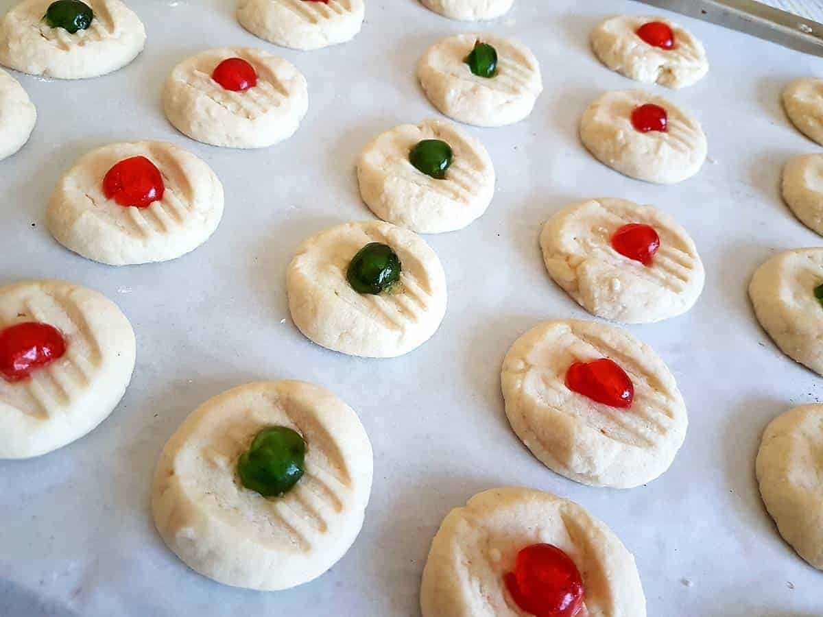 Whipped shortbread cookies ready