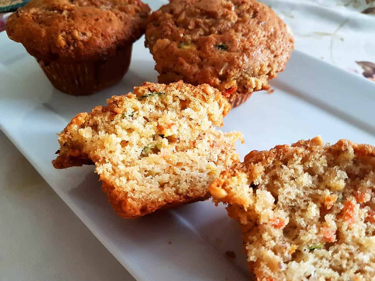 Ready to serve pineapple carrot buttermilk muffins