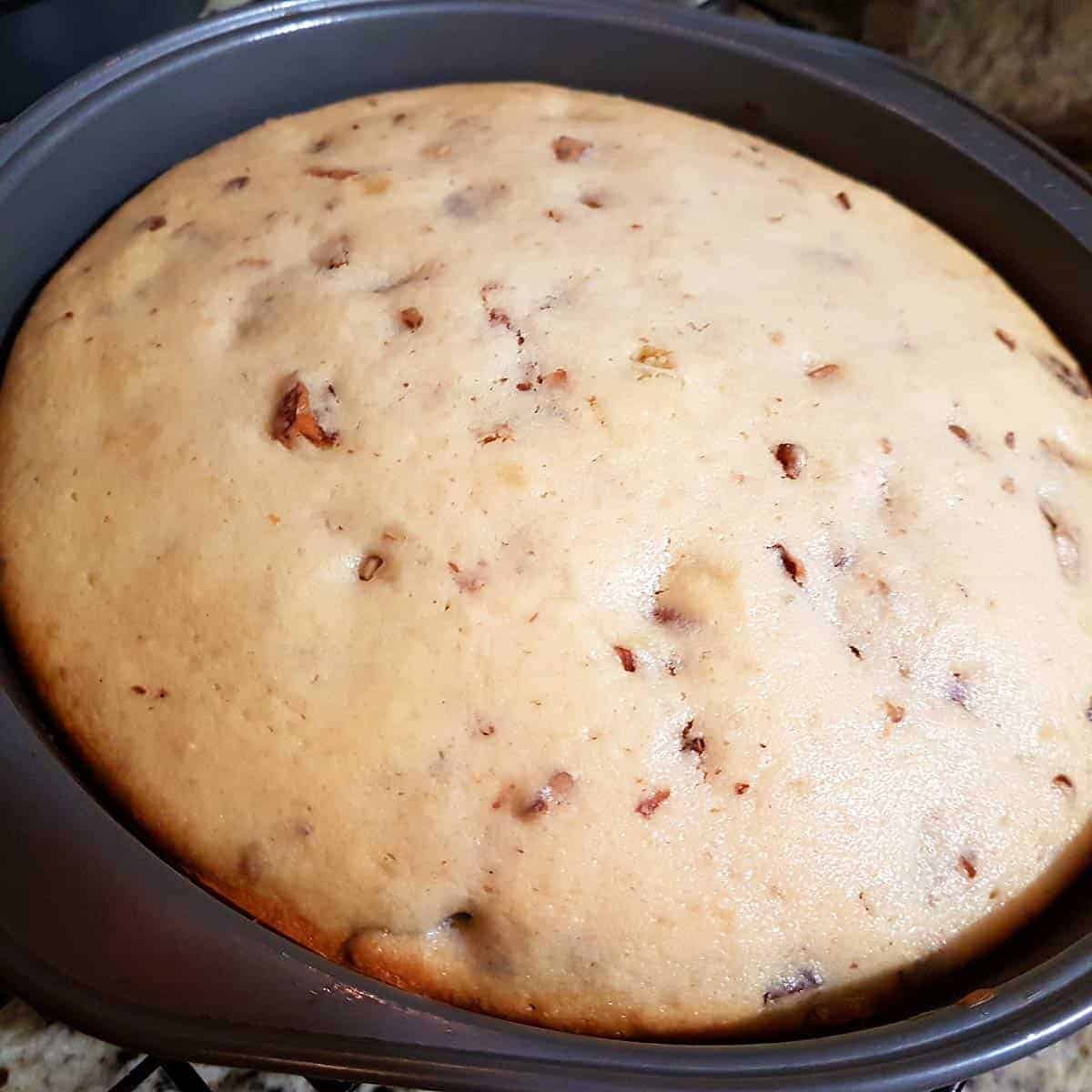 Butter pecan cake is ready