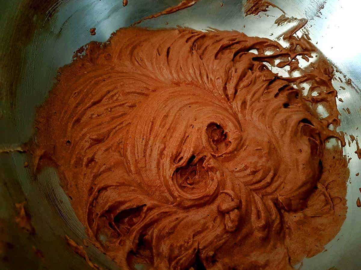 Chocolate cake batter is ready