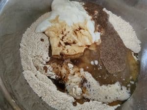 Stir In The Wet Ingredients Into The Flour Mix