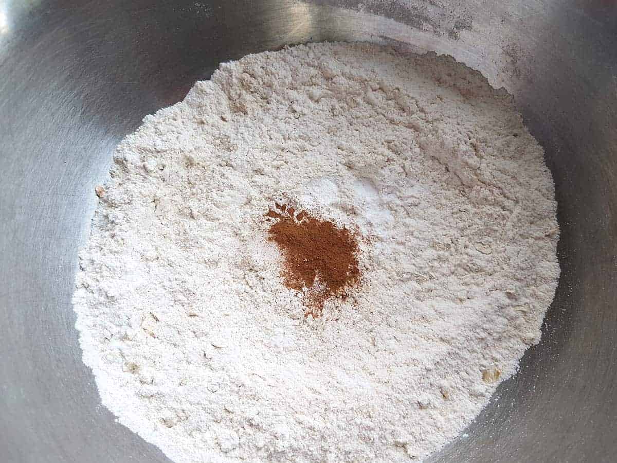 Add cinnamon baking powder