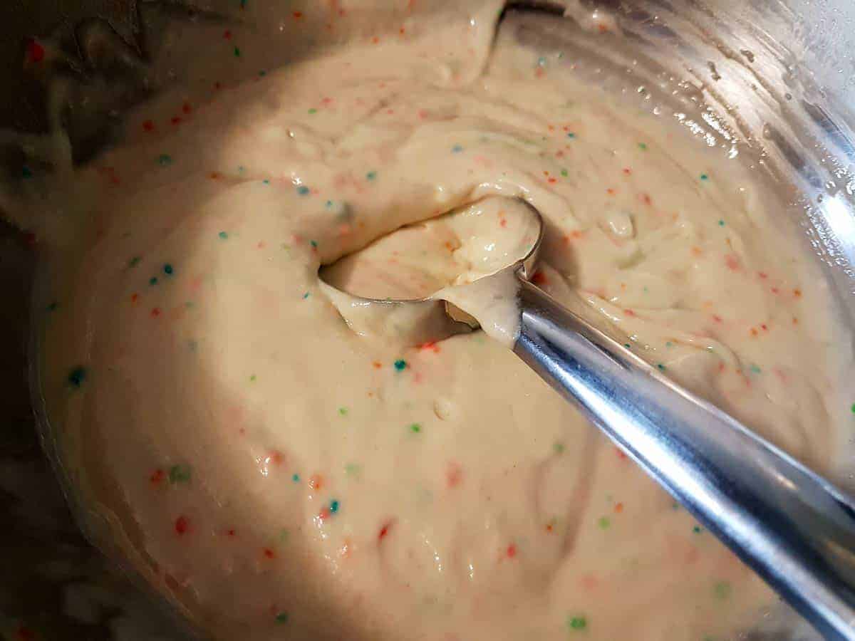 Cake mix waffle batter