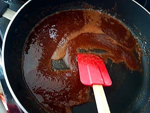 3) Heat the butter mixture.