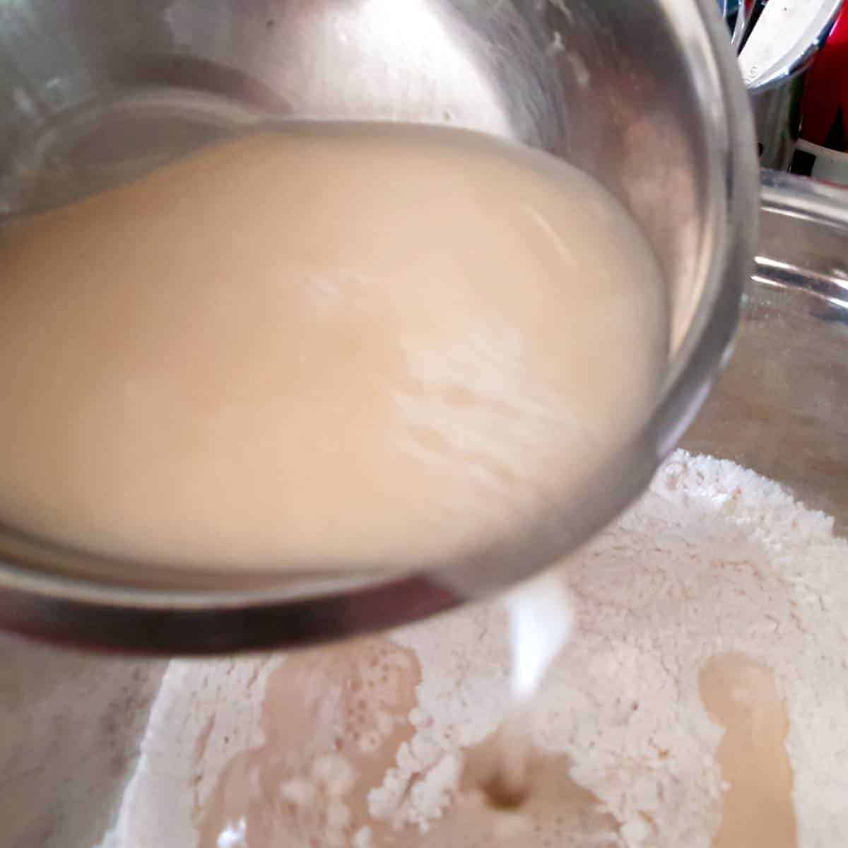 Add yeast mix