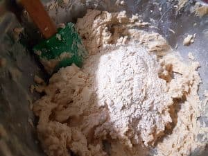 Add Some Flour Mix To Creamed Mix