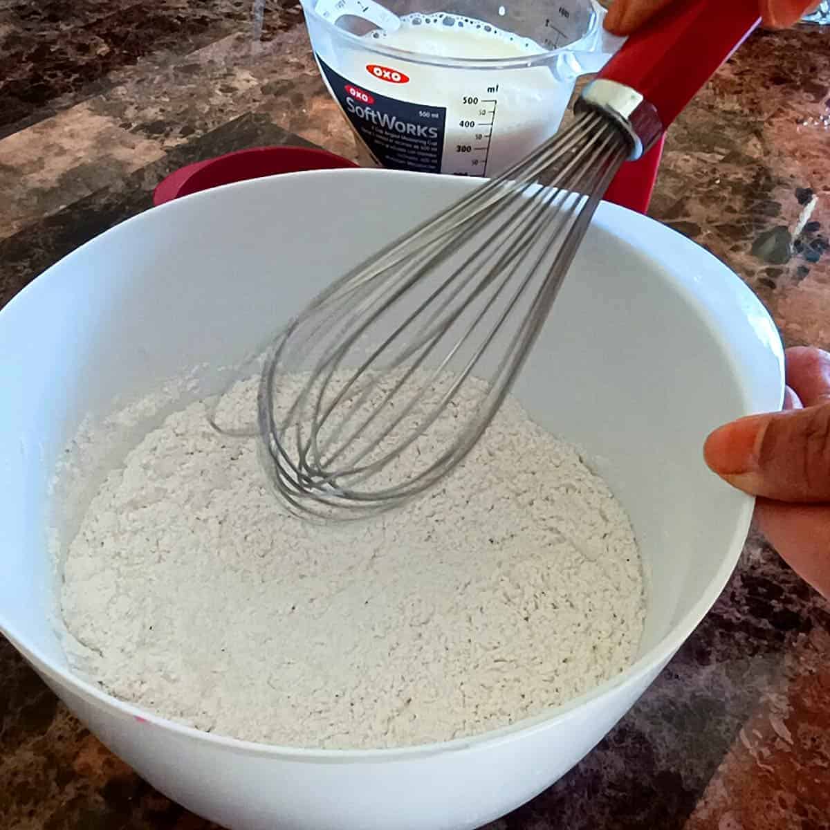 Whisk the dry ingredients