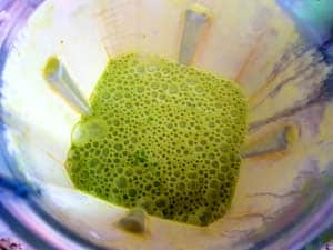 Banana spinach mixture