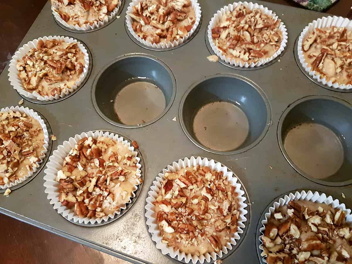 Fill muffin pan with batter