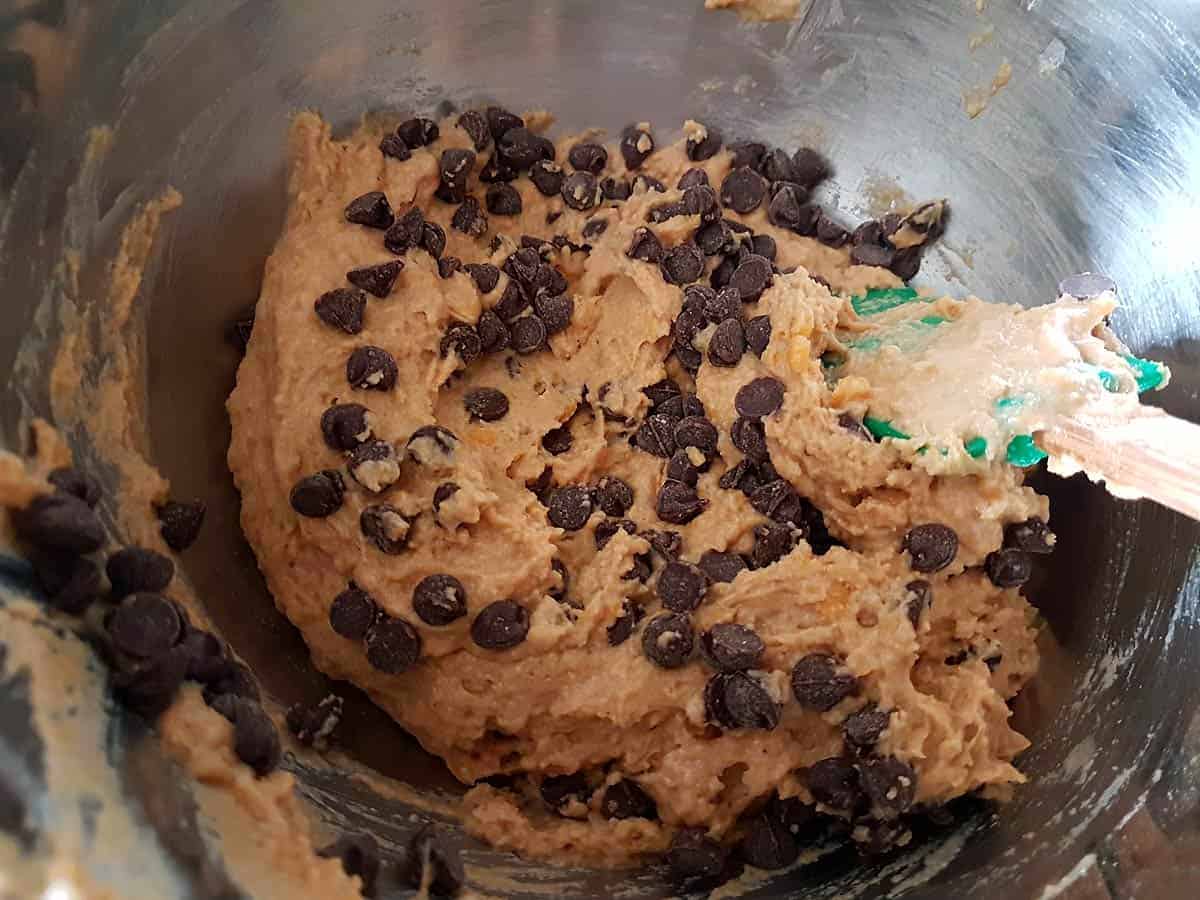 Mix in the chocolate chips