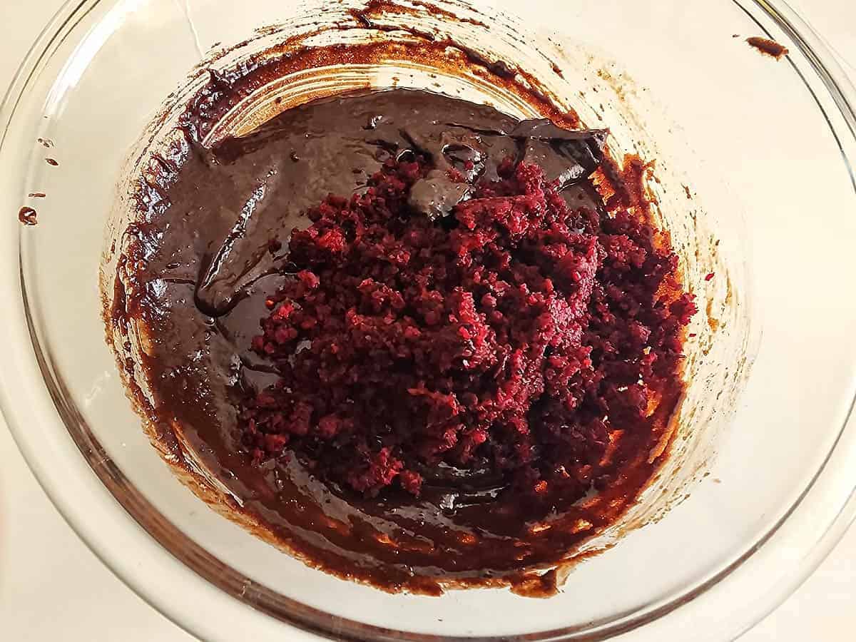 Stir in the beet puree