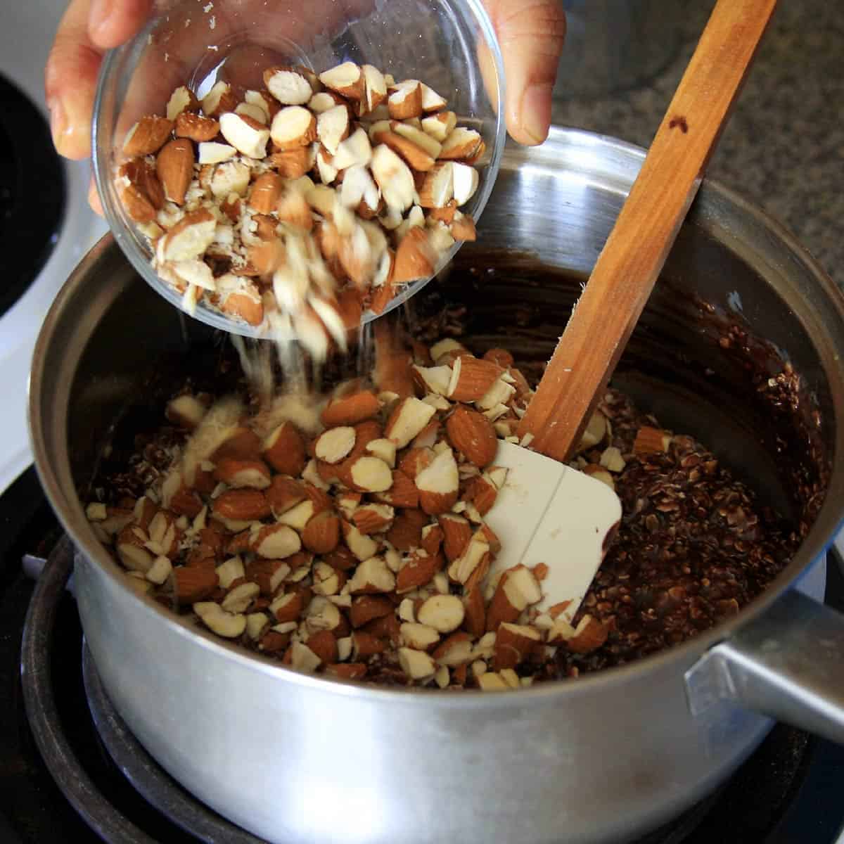 Add Chopped Almonds.