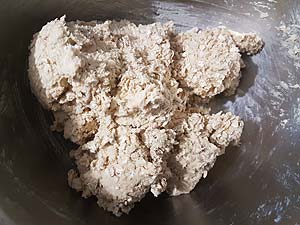 Cookie dough after mixing oats.