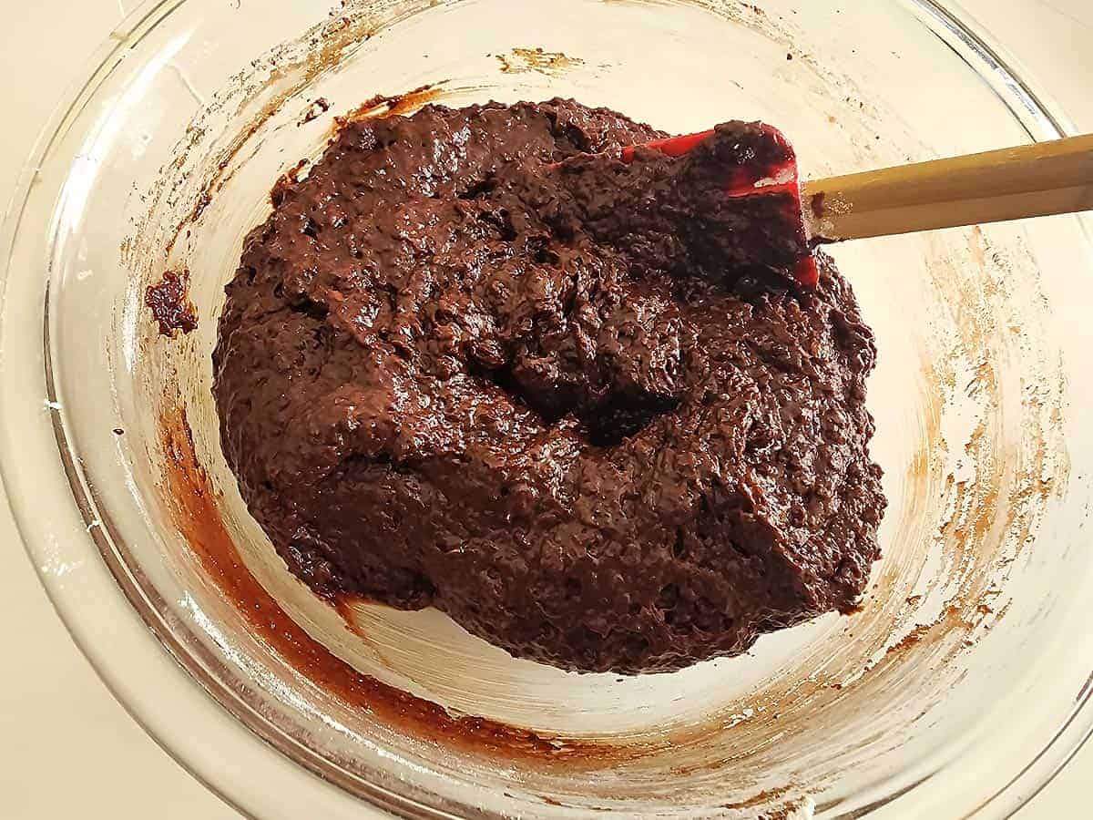 Oat flour brownie batter