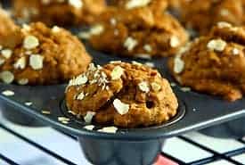 Cool off the vegan banana muffins on a wire rack