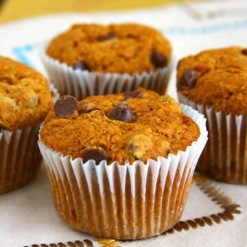 Banana Mocha Chocolate Chip Muffins