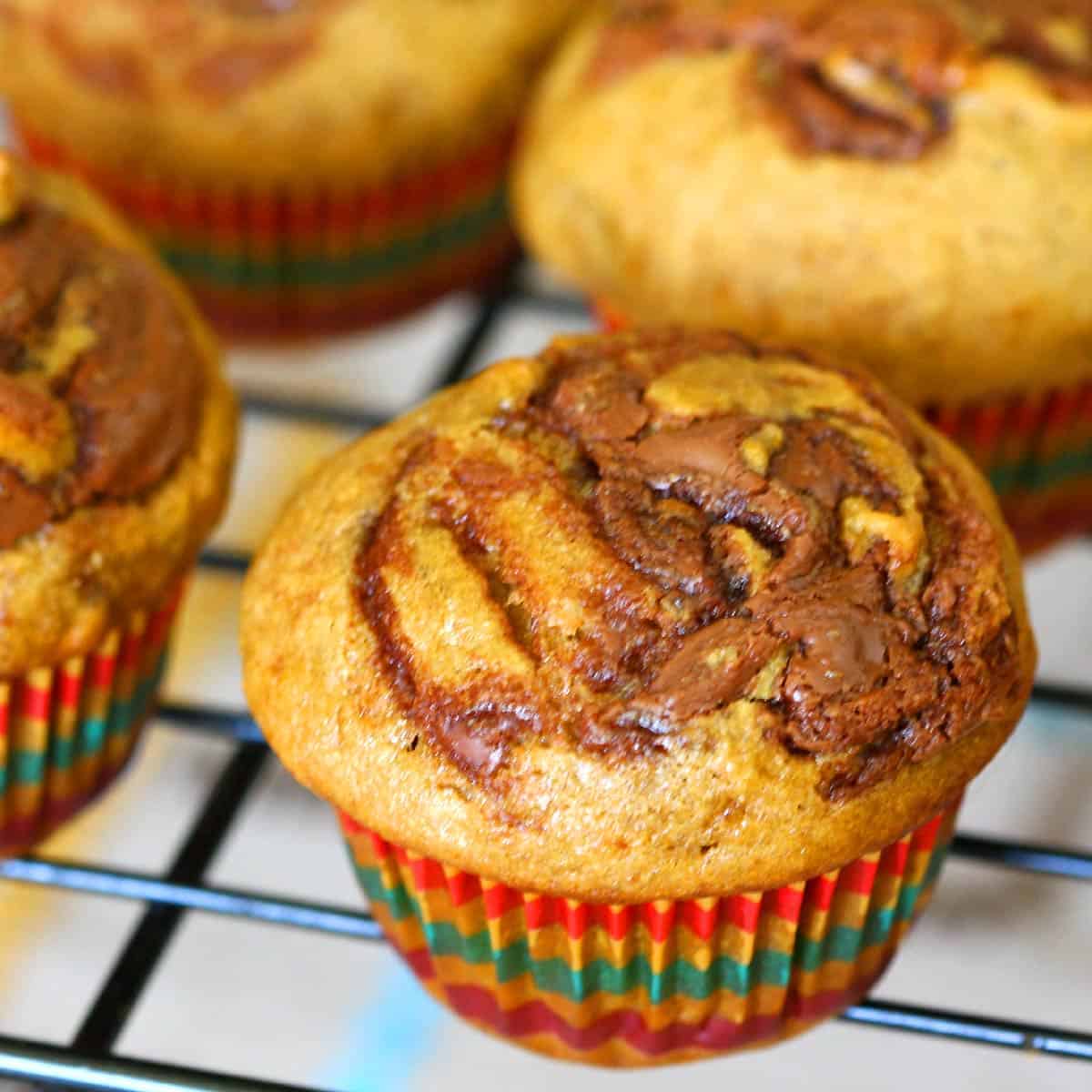 Banana Nutella Muffins