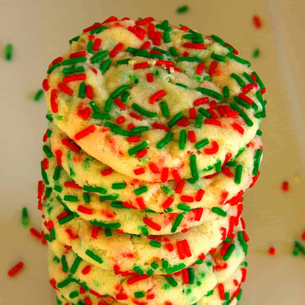 Confetti Cookies Stacked