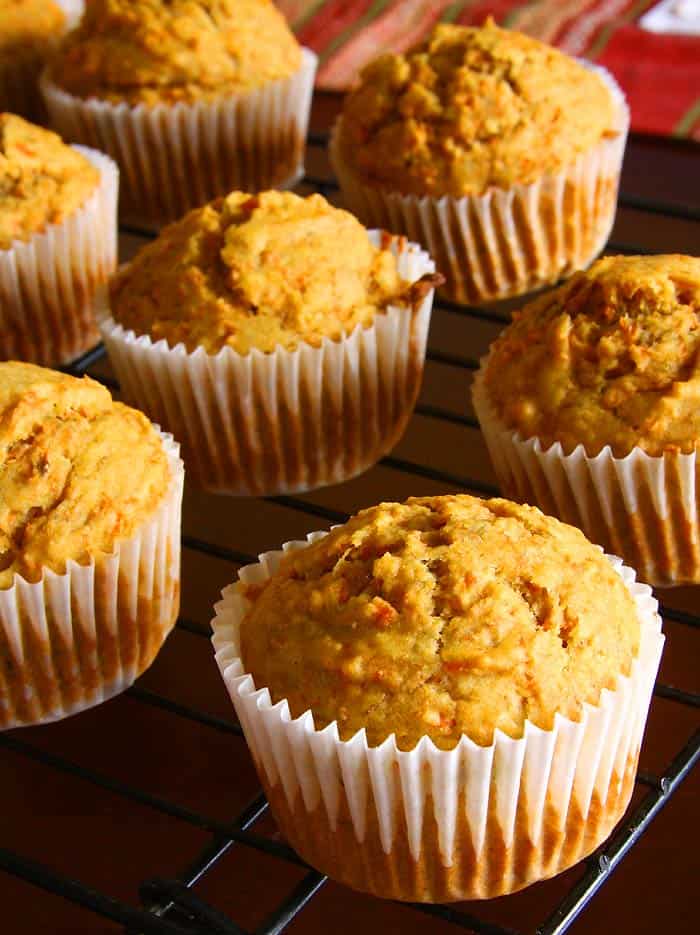 Eggless Banana Carrot Muffins