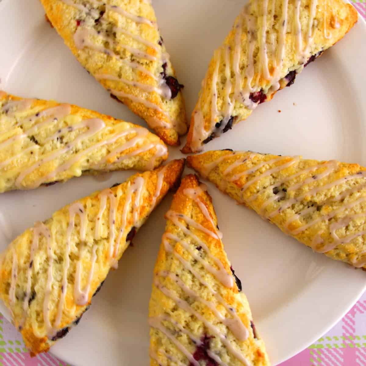 Eggless Blueberry Scones